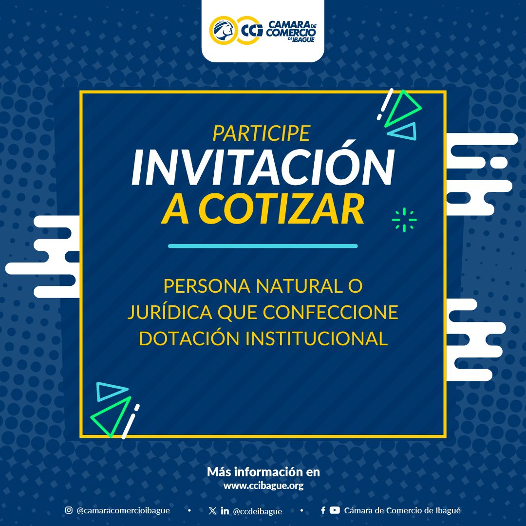Imagen referente a invitación a cotizar persona natural o jurídica que confeccione dotación institucional