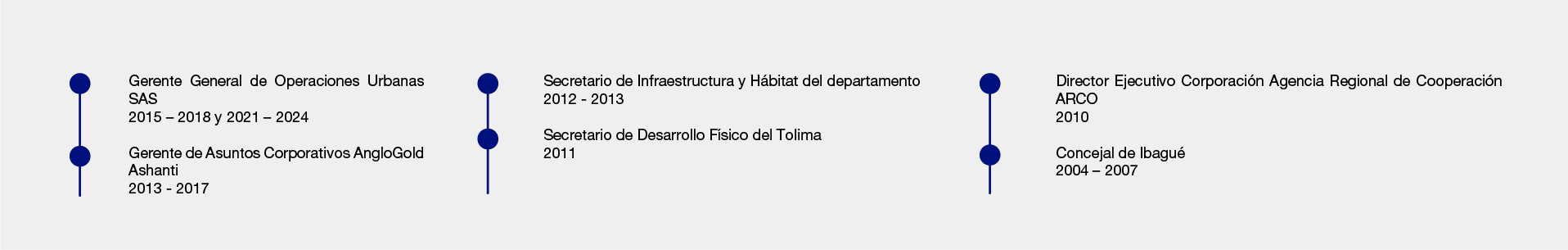 trayectoria Presidente Ejecutivo
